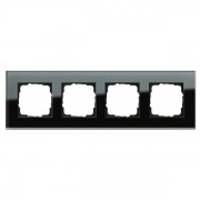 Рамка 4-ая Gira Esprit Черное стекло