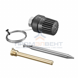 Головка термостатическая Oventrop Tri-D - M30x1.5 (50-80°C, с погружным датчиком 2 м., цвет черный)