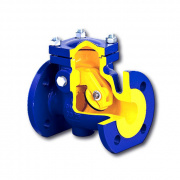 Клапан обратный поворотный Zetkama 302A - Ду100 (ф/ф, PN16, Tmax 300°C, исполнение №01)