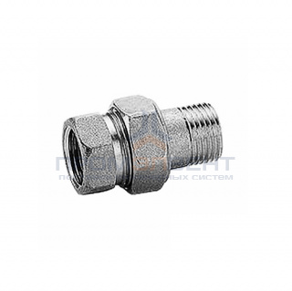 Сгон прямой Giacomini R18 - 1"1/4 (ВР/НР, для стальной трубы, хромированный)