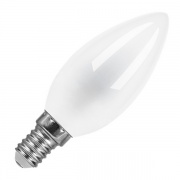 Лампа филаментная светодиодная свеча матовая Feron LB-58 5W 4000K 230V 530lm E14 filament белый свет