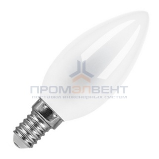 Лампа филаментная светодиодная свеча матовая Feron LB-66 7W 2700K 230V 710lm E14 filament теплый