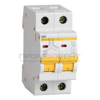 Автоматический выключатель ВА47-29 2Р 50А 4,5кА характеристика В ИЭК (автомат)